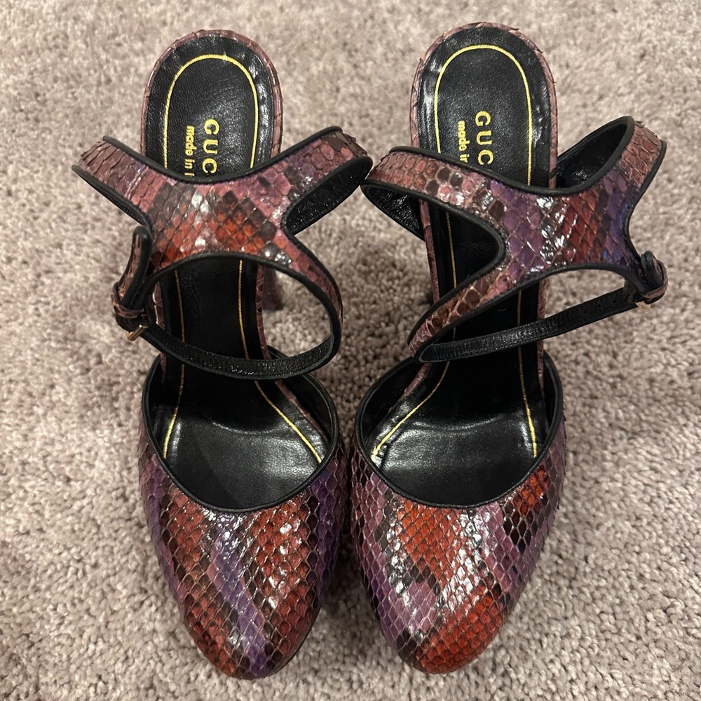 Gucci Charlotte Python Platform Women's Multicolo… - image 1